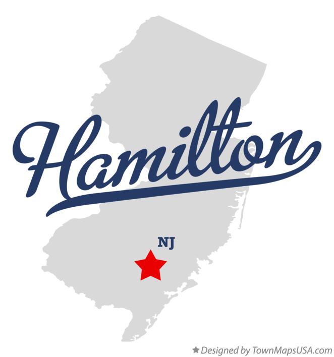Map of Hamilton New Jersey NJ