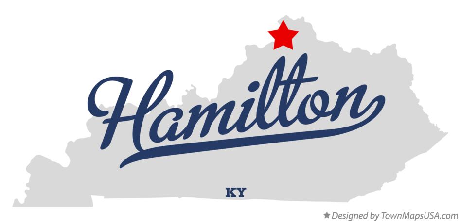 Map of Hamilton Kentucky KY