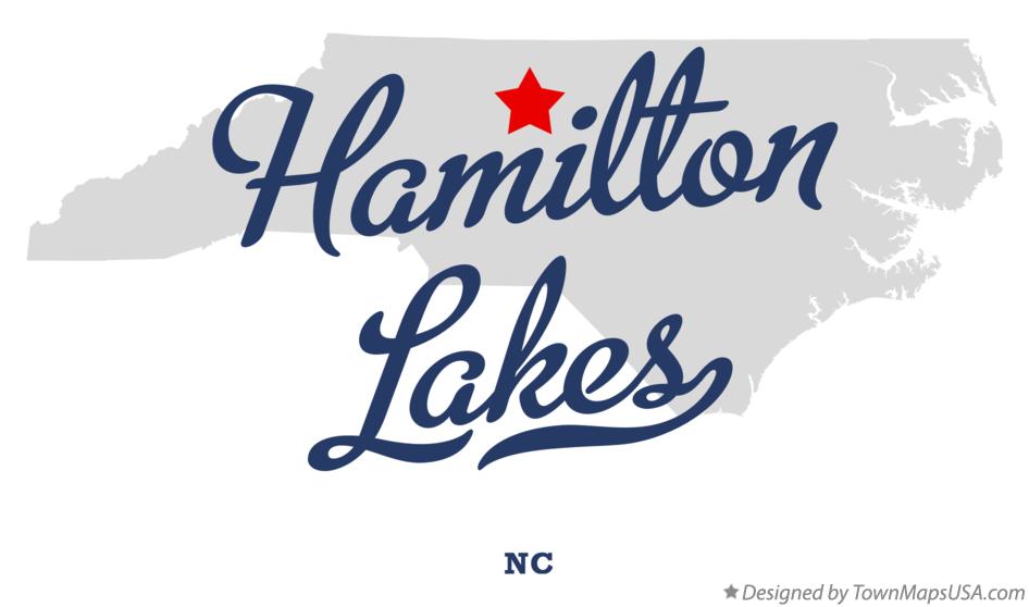 Map of Hamilton Lakes North Carolina NC