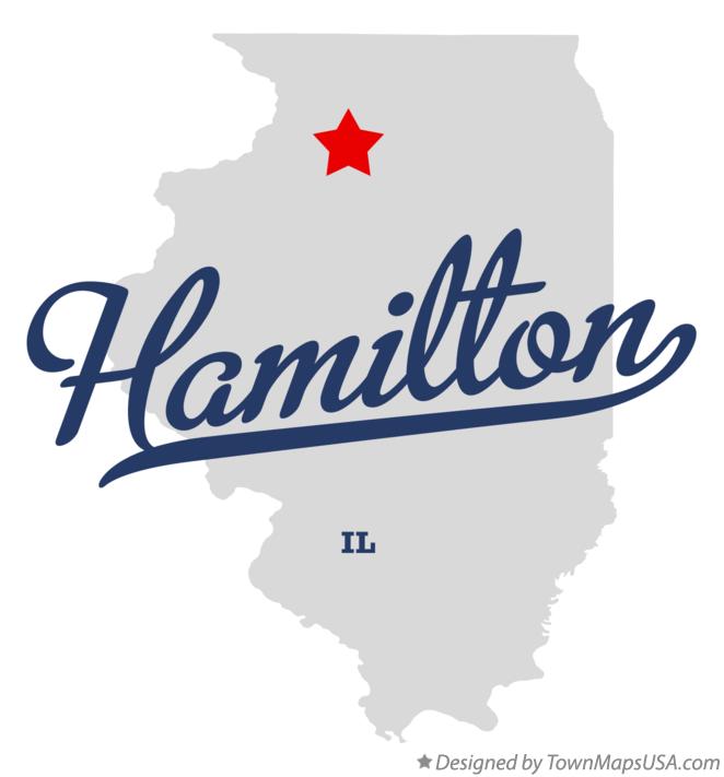 Map of Hamilton Illinois IL