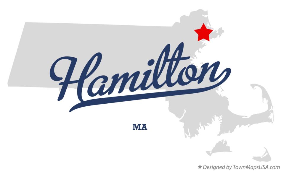 Map of Hamilton Massachusetts MA