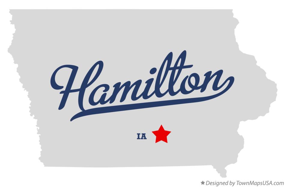 Map of Hamilton Iowa IA