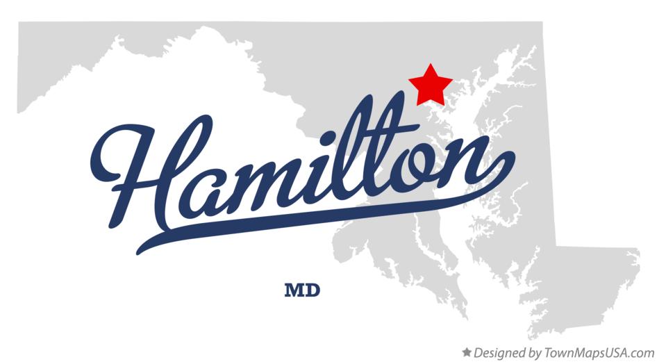 Map of Hamilton Maryland MD
