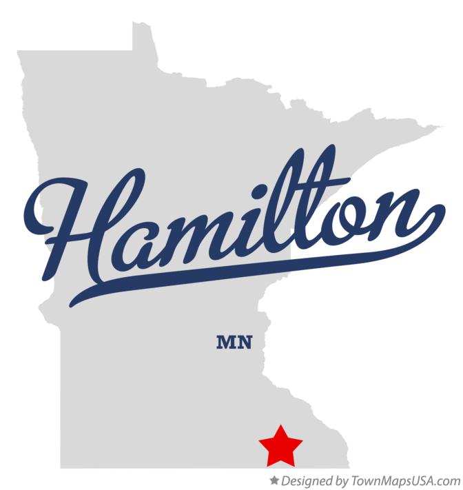 Map of Hamilton Minnesota MN