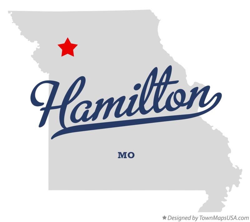 Map of Hamilton Missouri MO