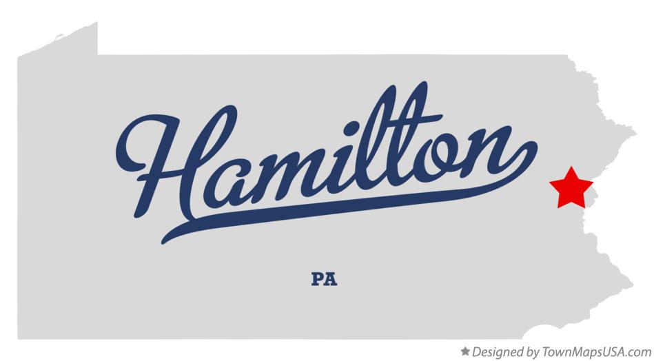 Map of Hamilton Pennsylvania PA