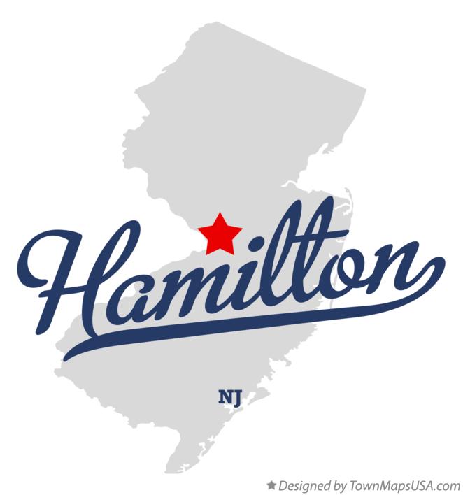 Map of Hamilton New Jersey NJ