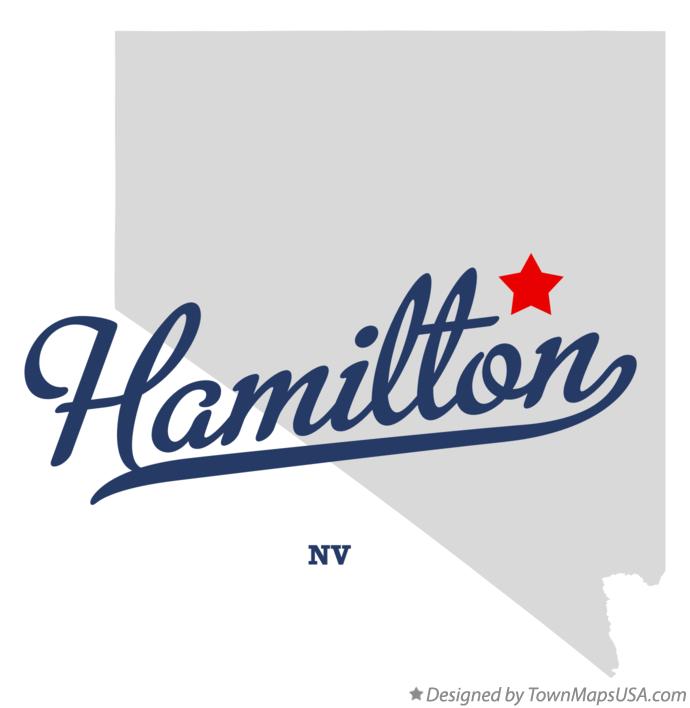 Map of Hamilton Nevada NV