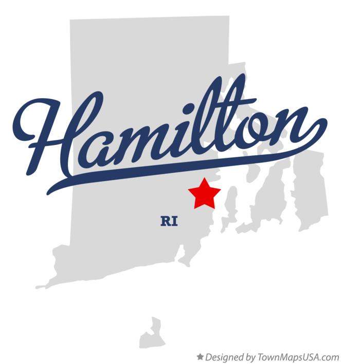 Map of Hamilton Rhode Island RI
