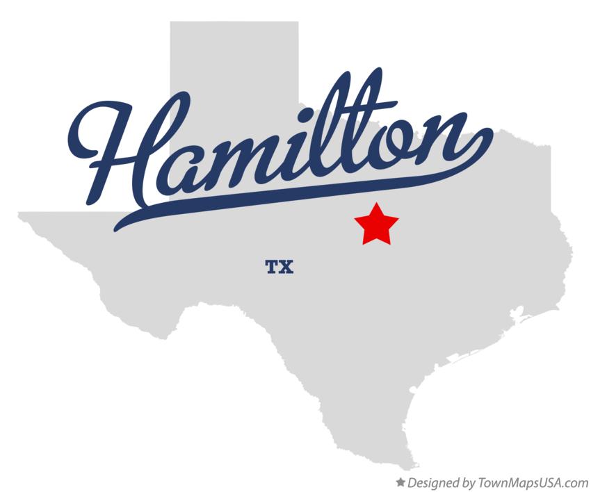 Map of Hamilton Texas TX
