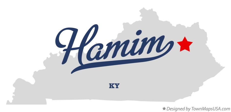 Map of Hamim Kentucky KY