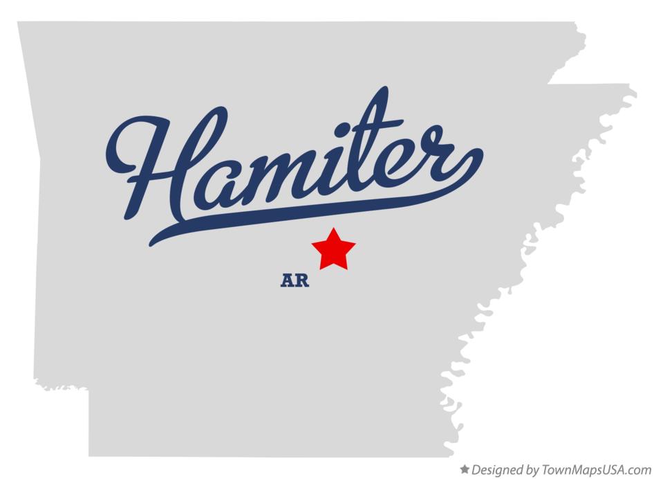 Map of Hamiter Arkansas AR