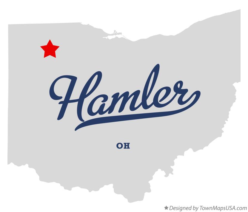 Map of Hamler Ohio OH
