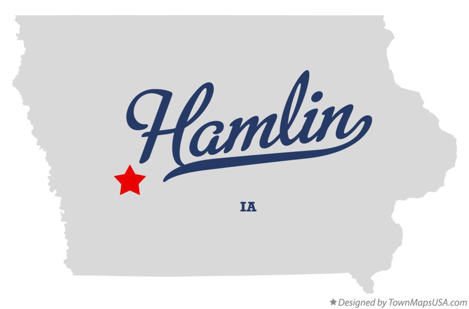 Map of Hamlin Iowa IA