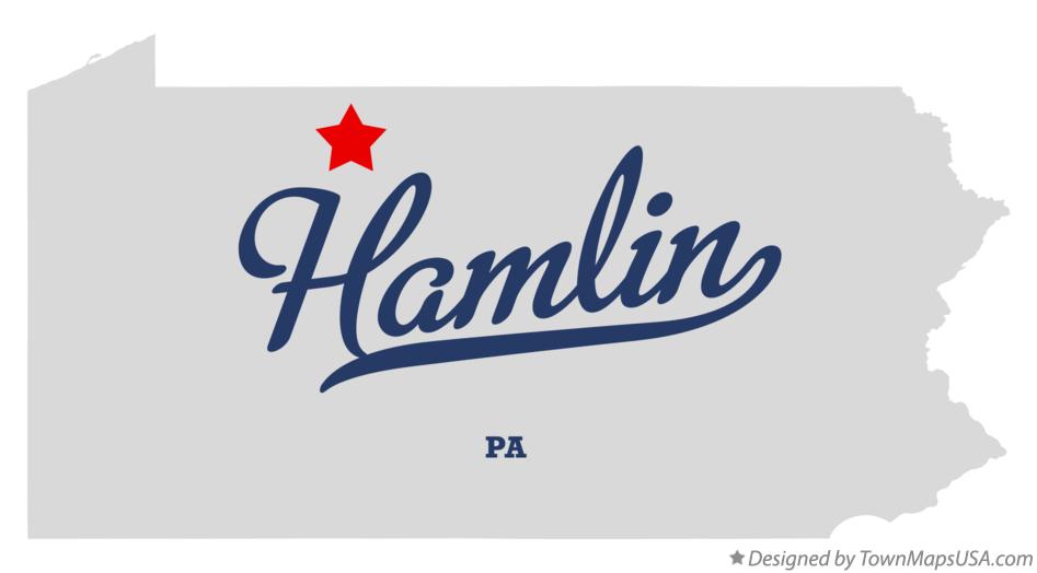 Map of Hamlin Pennsylvania PA