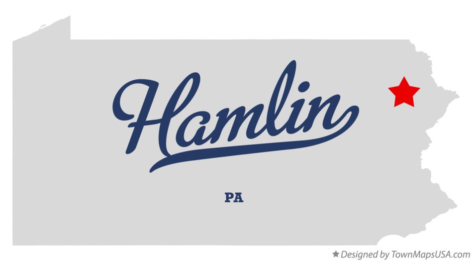 Map of Hamlin Pennsylvania PA