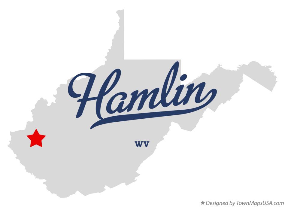 Map of Hamlin West Virginia WV