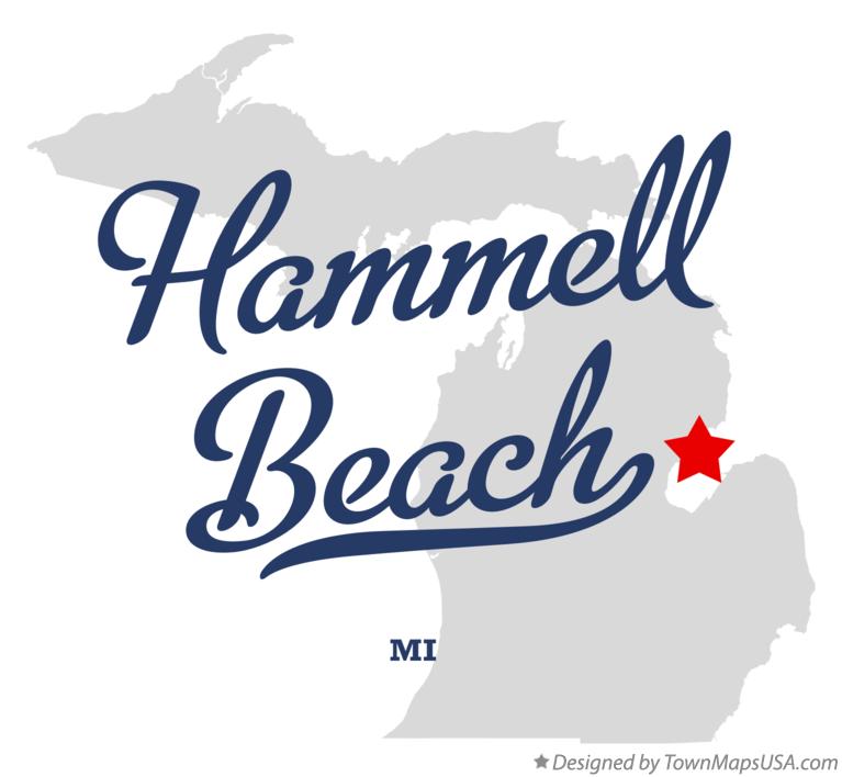 Map of Hammell Beach Michigan MI