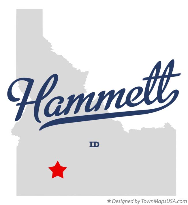 Map of Hammett Idaho ID