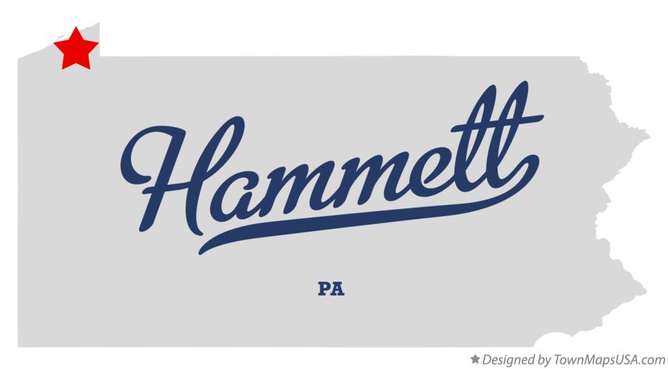 Map of Hammett Pennsylvania PA