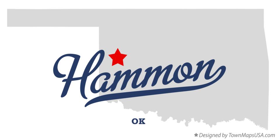 Map of Hammon Oklahoma OK