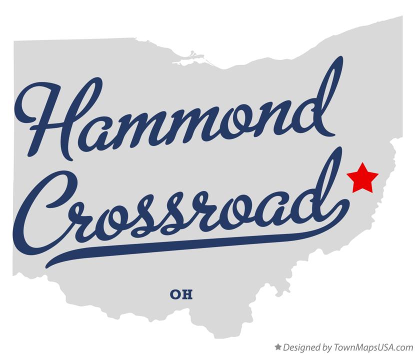 Map of Hammond Crossroad Ohio OH