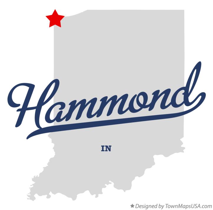 Map of Hammond Indiana IN
