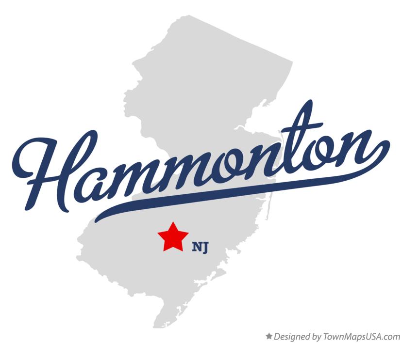 Map of Hammonton New Jersey NJ