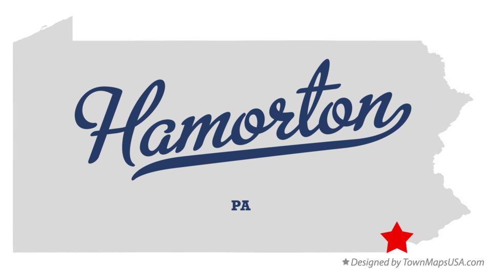Map of Hamorton Pennsylvania PA