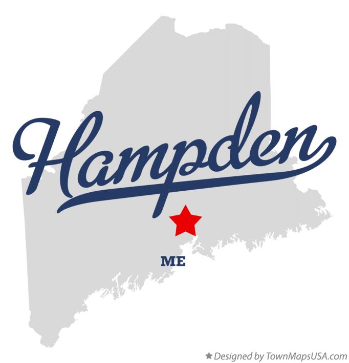 Map of Hampden Maine ME