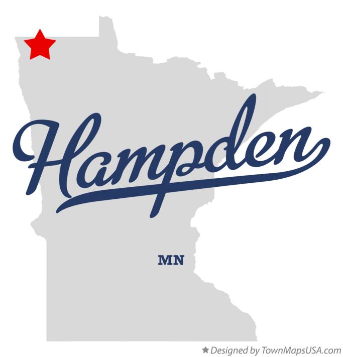 Map of Hampden Minnesota MN