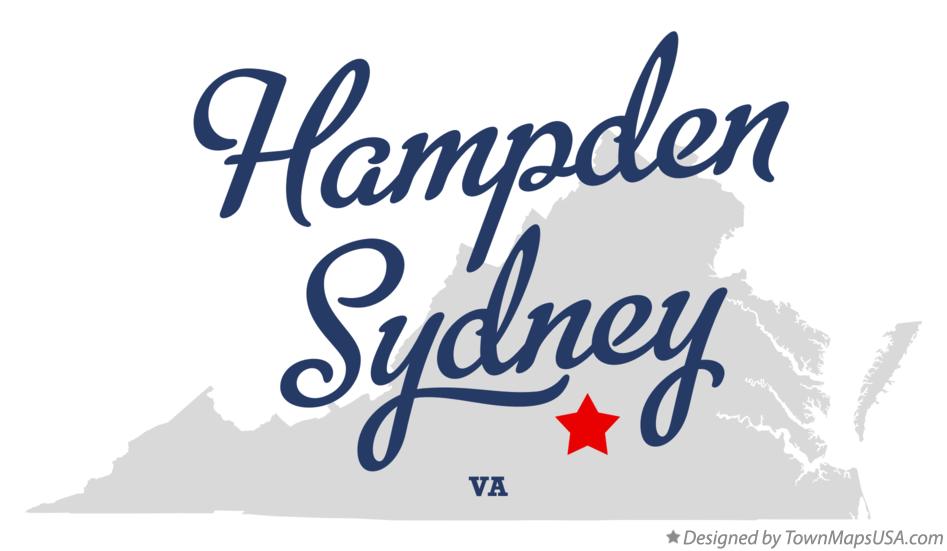 Map of Hampden Sydney Virginia VA