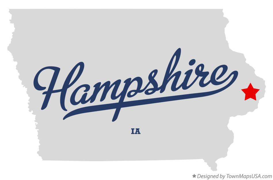 Map of Hampshire Iowa IA