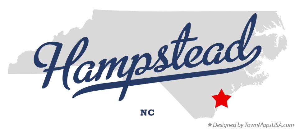 Map of Hampstead North Carolina NC