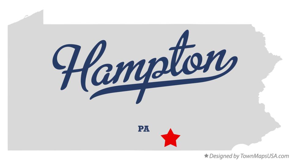 Map of Hampton Pennsylvania PA