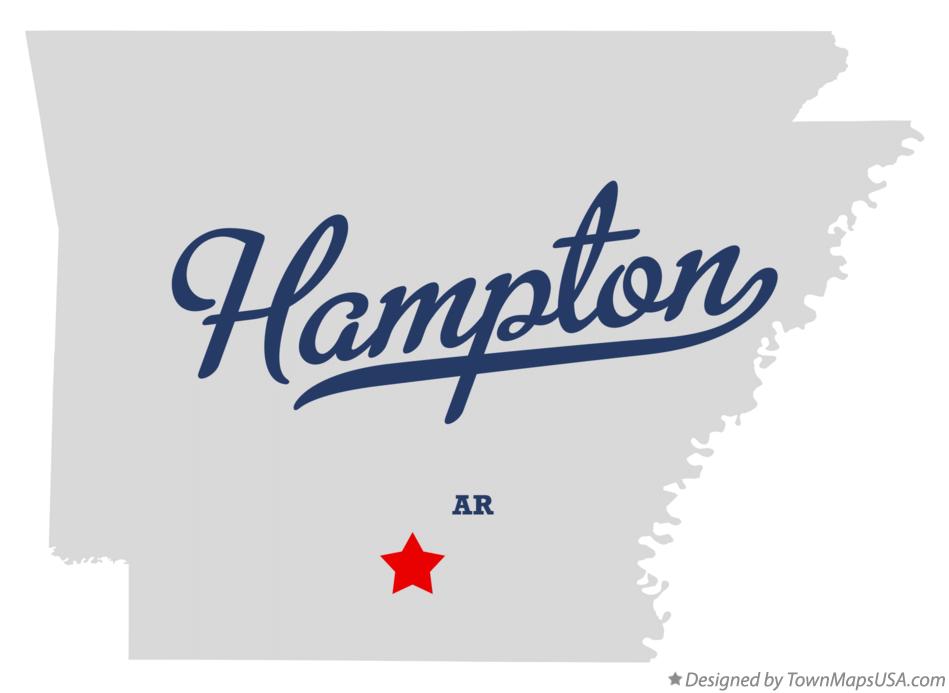 Map of Hampton Arkansas AR