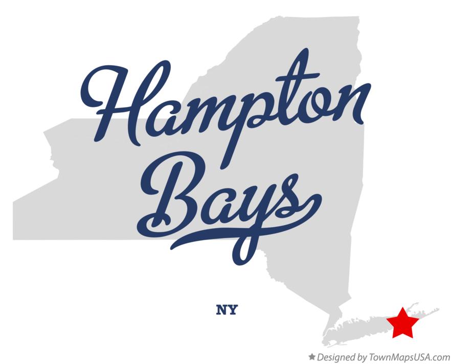 Map of Hampton Bays New York NY