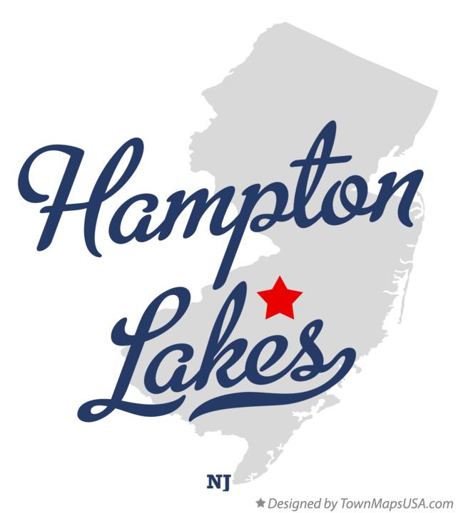 Map of Hampton Lakes New Jersey NJ
