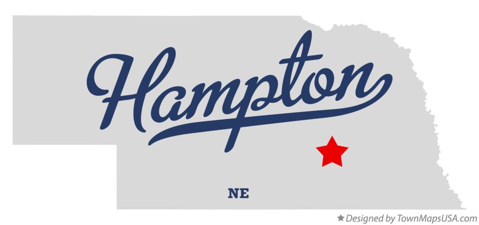 Map of Hampton Nebraska NE
