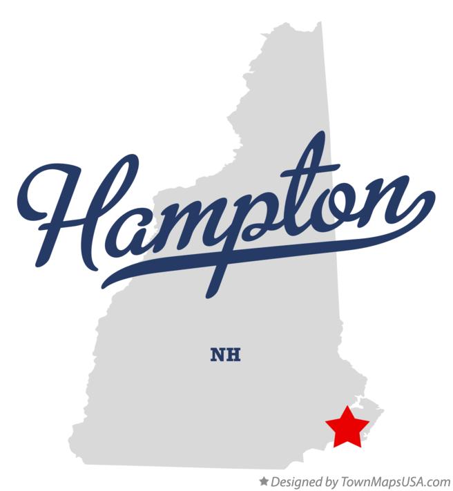 Map of Hampton New Hampshire NH