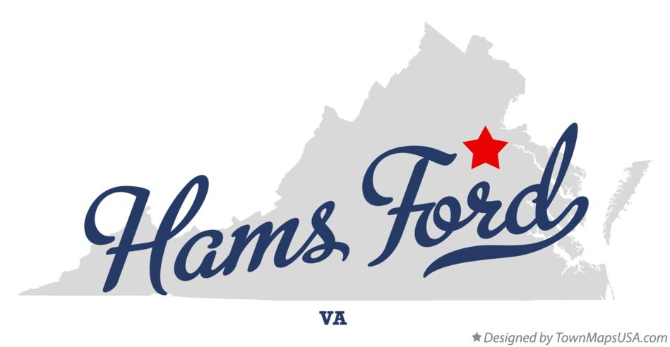 Map of Hams Ford Virginia VA