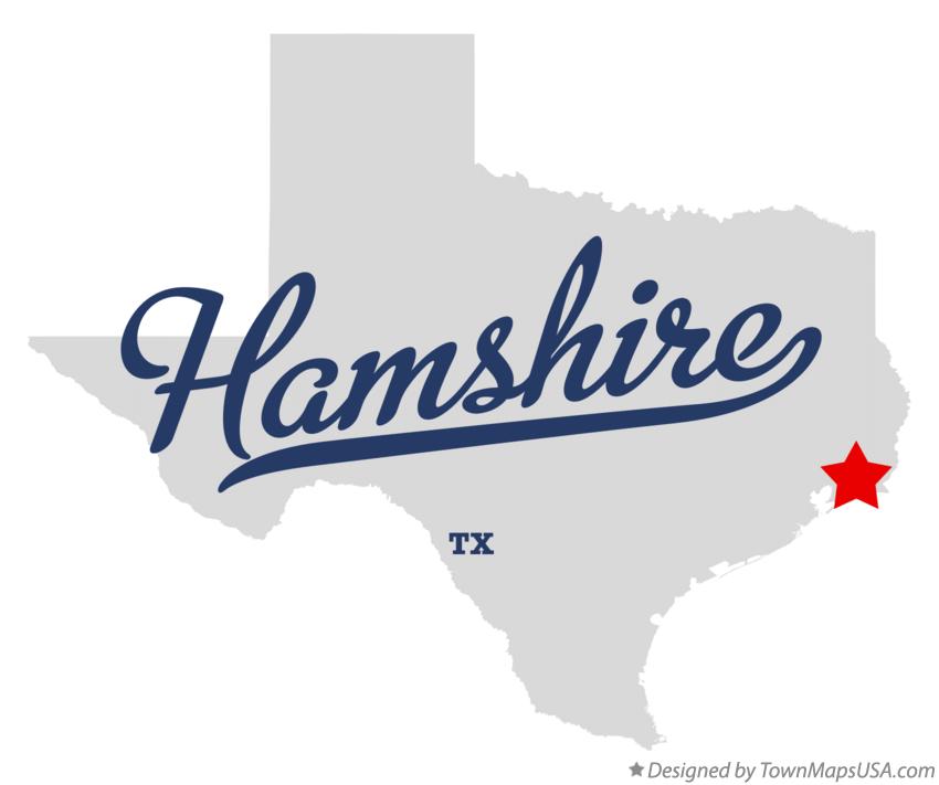Map of Hamshire Texas TX