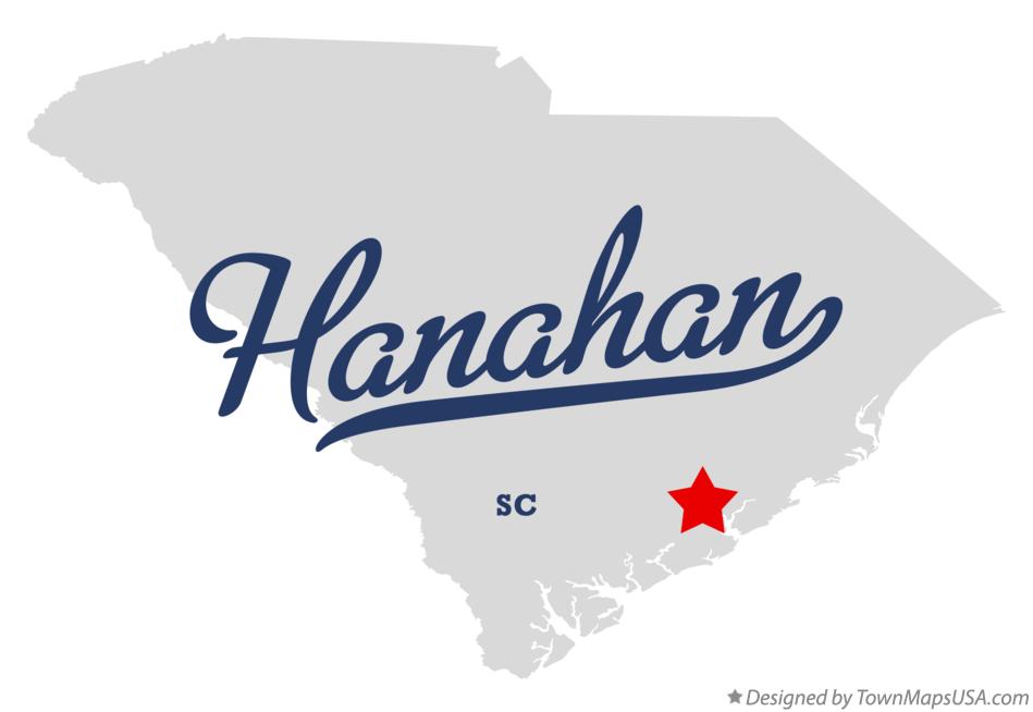 Map of Hanahan South Carolina SC