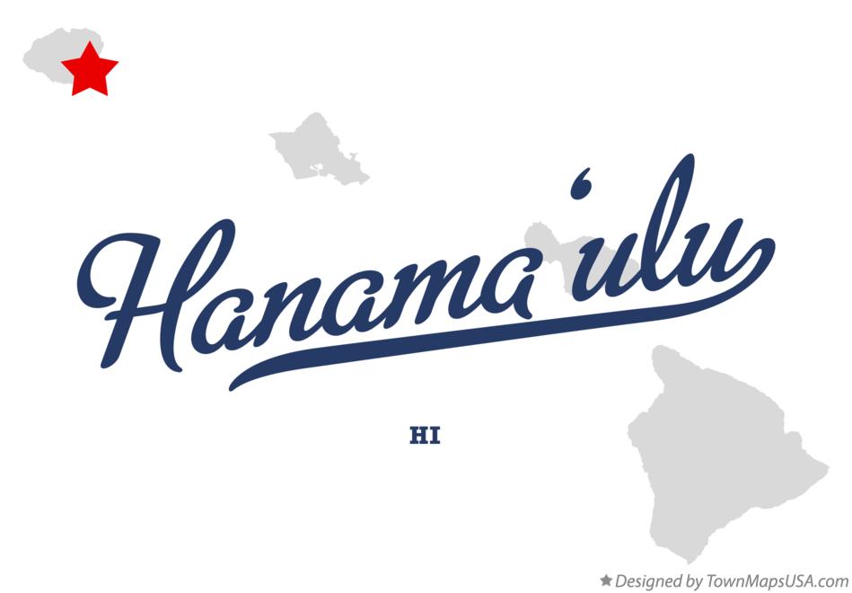 Map of Hanamā‘ulu Hawaii HI