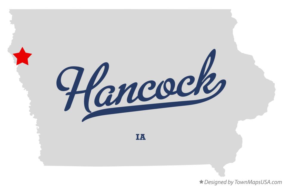Map of Hancock Iowa IA