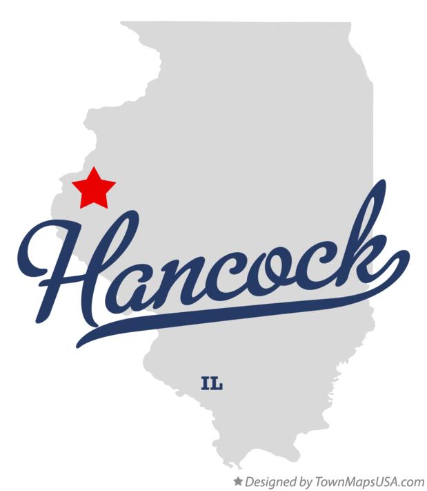 Map of Hancock Illinois IL