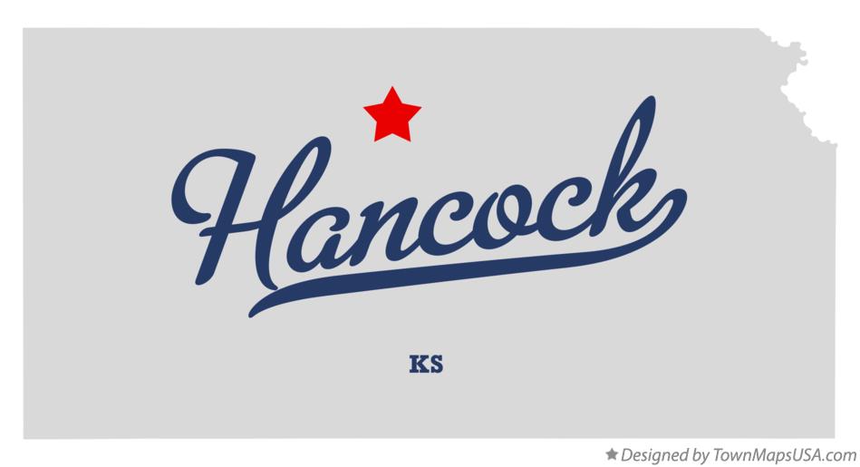 Map of Hancock Kansas KS