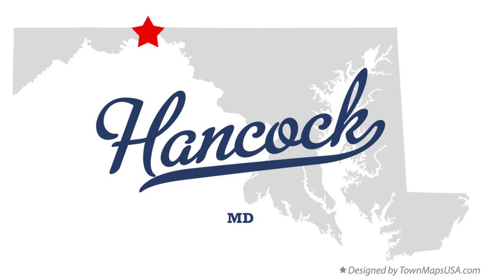 Map of Hancock Maryland MD