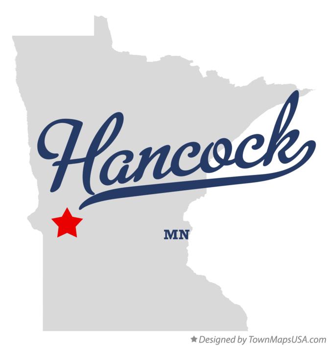 Map of Hancock Minnesota MN
