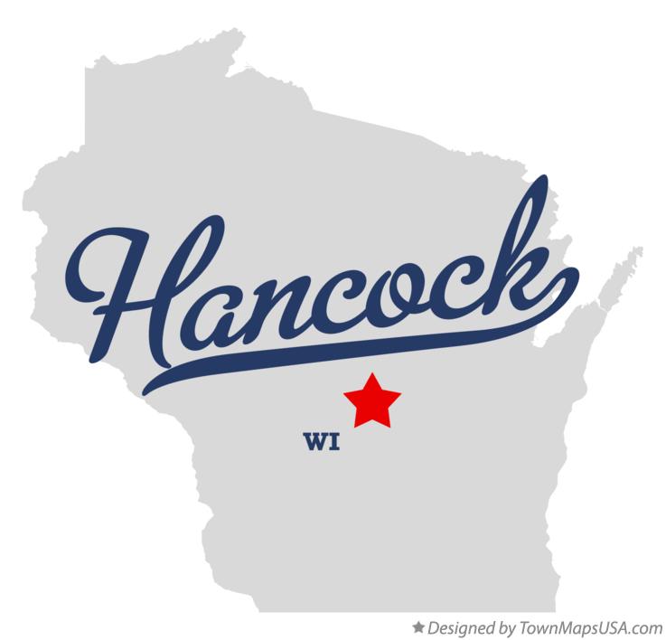 Map of Hancock Wisconsin WI